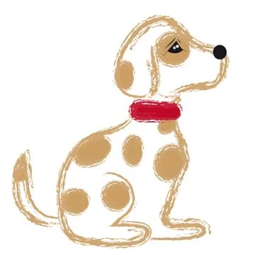 Dog on white background Stock Illustration