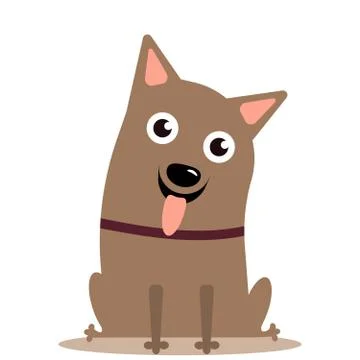 Dog on white background Stock Illustration