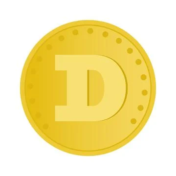 Dogecoin coin vector icon. Cryptocurrency sign. Stock Illustration