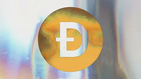 Dogecoin Cryptocurrency Holographic Background Loop Stock-Footage 172274063