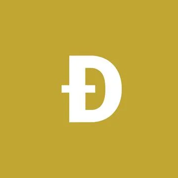 DogeCoin flat icon isolated on white background Stock Illustration