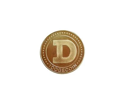 Dogecoin isolated on white background. Cryptocurrency symbol Stock Illustration