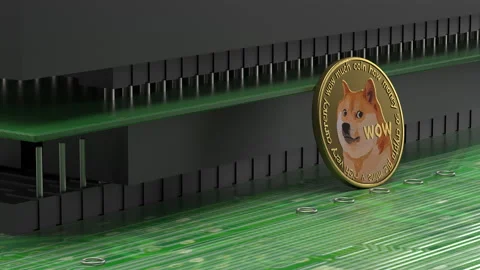 DOGECOIN rests on mining rig Stock-Footage 175533106