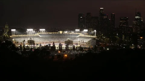DOGER STADIUM TIME LAPSE NIGHT Video stock 74930221