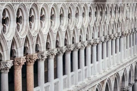 Doge's Palace columns Stock Photos