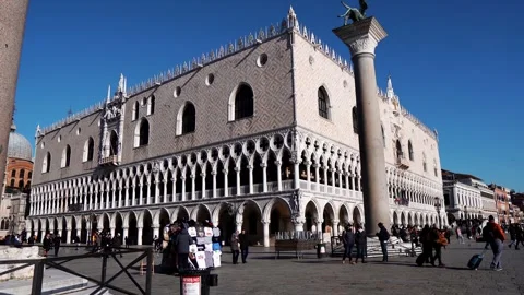 Doge's Palace in Venice. St. Mark's Square in Venice Stock Footage 264507952