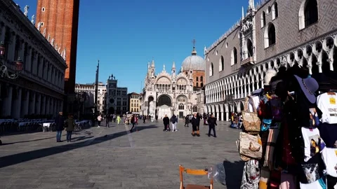Doge's Palace in Venice. St. Mark's Square in Venice Stock Footage 264507978
