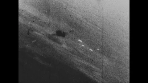 Dogfights between fighters as Soviet general review progress Stock Footage 103382309