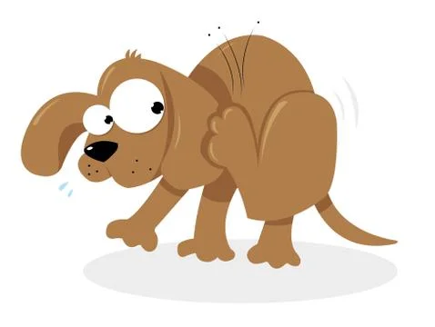 Doggie and fleas Stock Illustration
