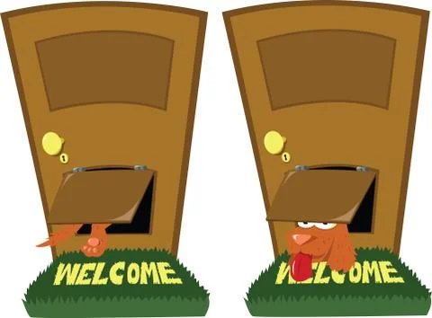 Doggie door Stock Illustration