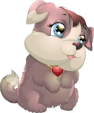 The doggie gray Stock Illustration