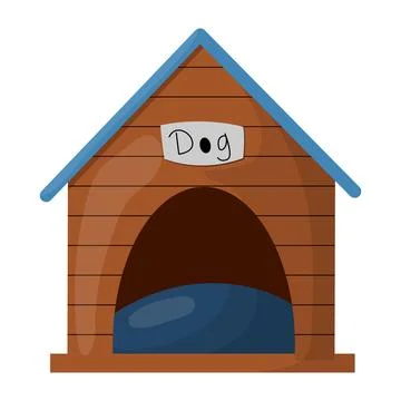 A doghouse. vector illustration isolated on a white background Stock Illustration