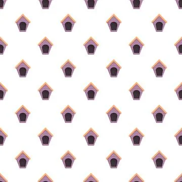 Doghouses pattern creating a seamless repeat background イラスト素材