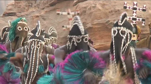 Dogon maskdance Stock Footage 2576686