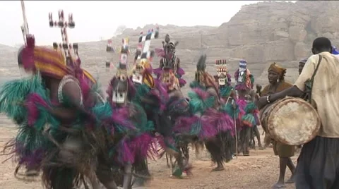 Dogon maskdance Stock Footage 2578681