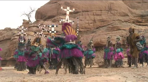 Dogon maskdance Stock Footage 2580324