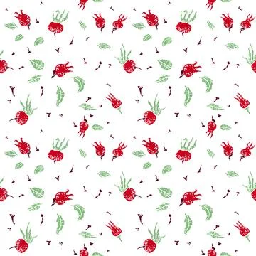 Dogrose seamless pattern Stock Illustration