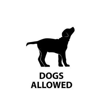 Dogs allowed inside Stock Illustration