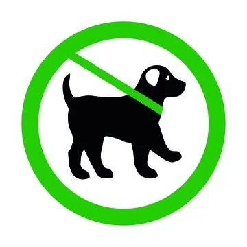 Dogs are only allowed on a leash Stock Illustration