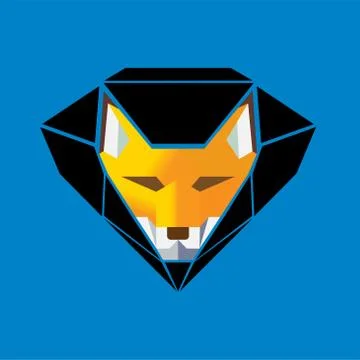 Dog's face in the diamond shape Stock Illustration