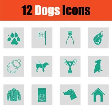 Dogs icon set Stock Illustration