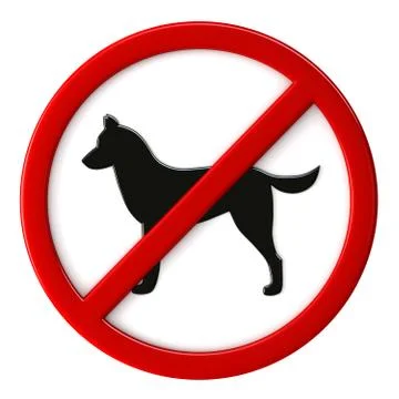 Dogs not allowed Illustrazione stock