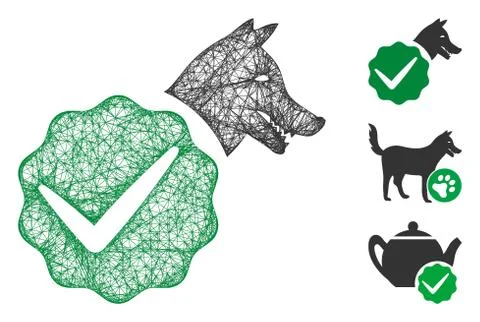 For Dogs Only Polygonal Web Vector Mesh Illustration イラスト素材
