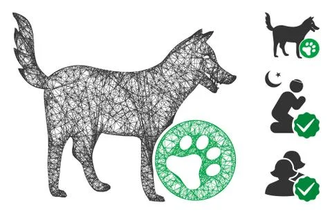 For Dogs Polygonal Web Vector Mesh Illustration イラスト素材