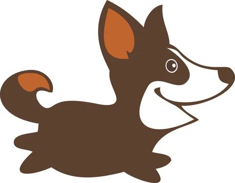 Dogs running Stock Illustration