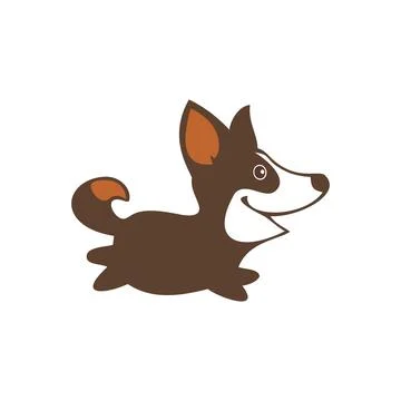 Dogs running Stock Illustration