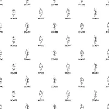 Dogwood leaf pattern seamless Stock Illustration