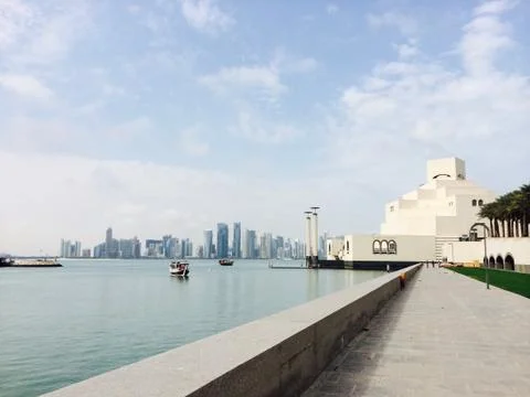 Doha architectural landscape. Stock Photos