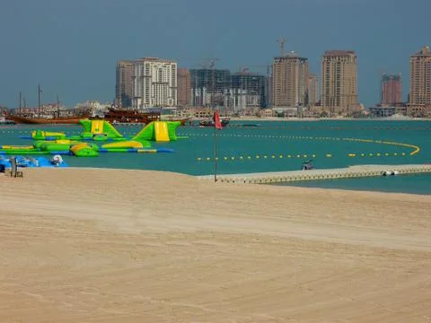 Doha beach Stock Photos