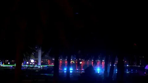 Doha City Night Qatar Stock Footage 76887745