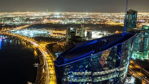 Doha City Time-lapse night 動画素材 76789509