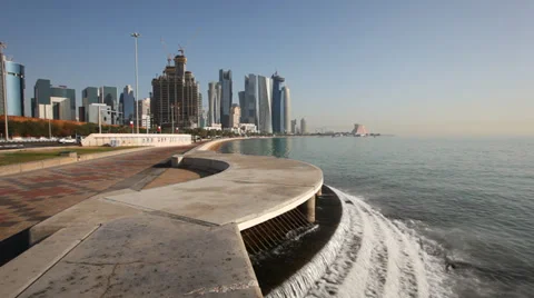 Doha Corniche, Qatar Stock Footage 33826738