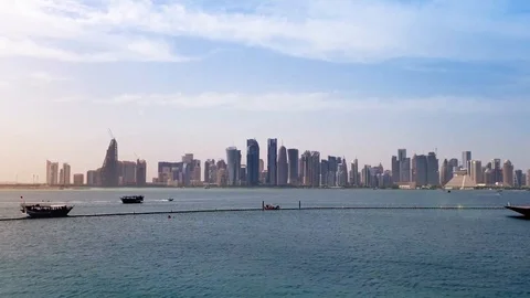 Doha dows timelaps Stock Footage 116558227