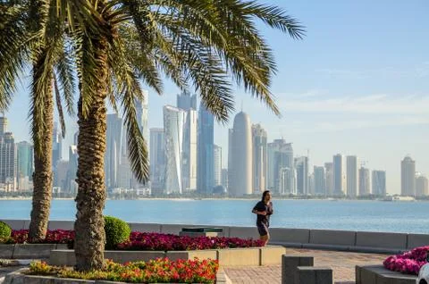 Doha in the morning Stock Photos