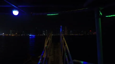 Doha at night Stock Footage 57943427