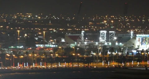 Doha at night Stock Footage 122648957