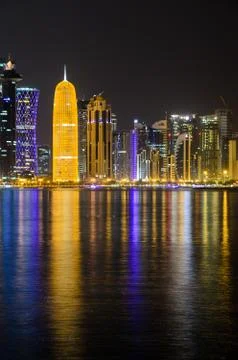 Doha at night Foto stock