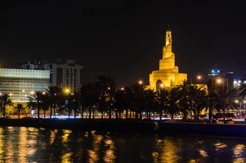 Doha at night Foto stock