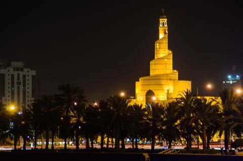 Doha at night Stock Photos