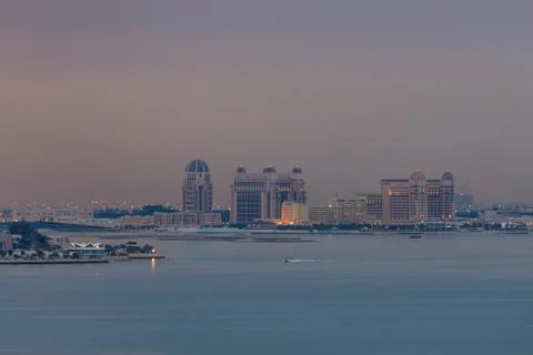 Doha at night. Qatar Stock Photos