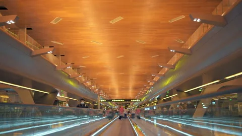 DOHA, QATAR – 06/18/2020: Almost Empty Hamad Airport During Covid 19 Stock Footage 133511198