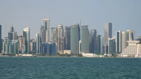 Doha Qatar City Skyline Stock Footage 201884066