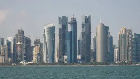 Doha Qatar City Skyline Stock Footage 201884097
