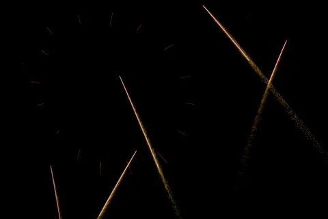 Doha, Qatar: Fireworks to celebrate Eid in the Old Souq Al Wakrah. Stock Photos
