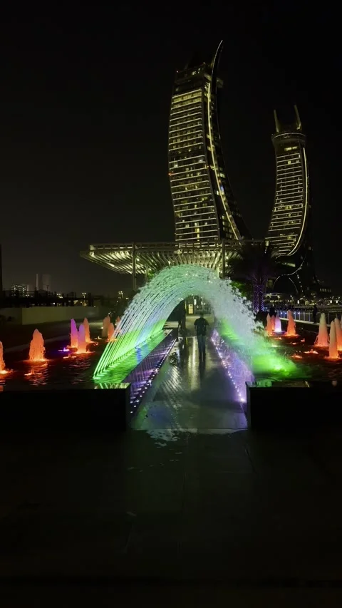Doha, Qatar - January 01, 2026: Scenic view of Al Wasil Park, Qatar Stock Footage 325901778