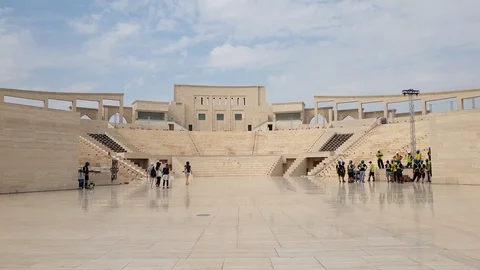 Doha, Qatar - Nov 20. 2019. Katara Amphitheatre in the Katara Village Stock Footage 122586150